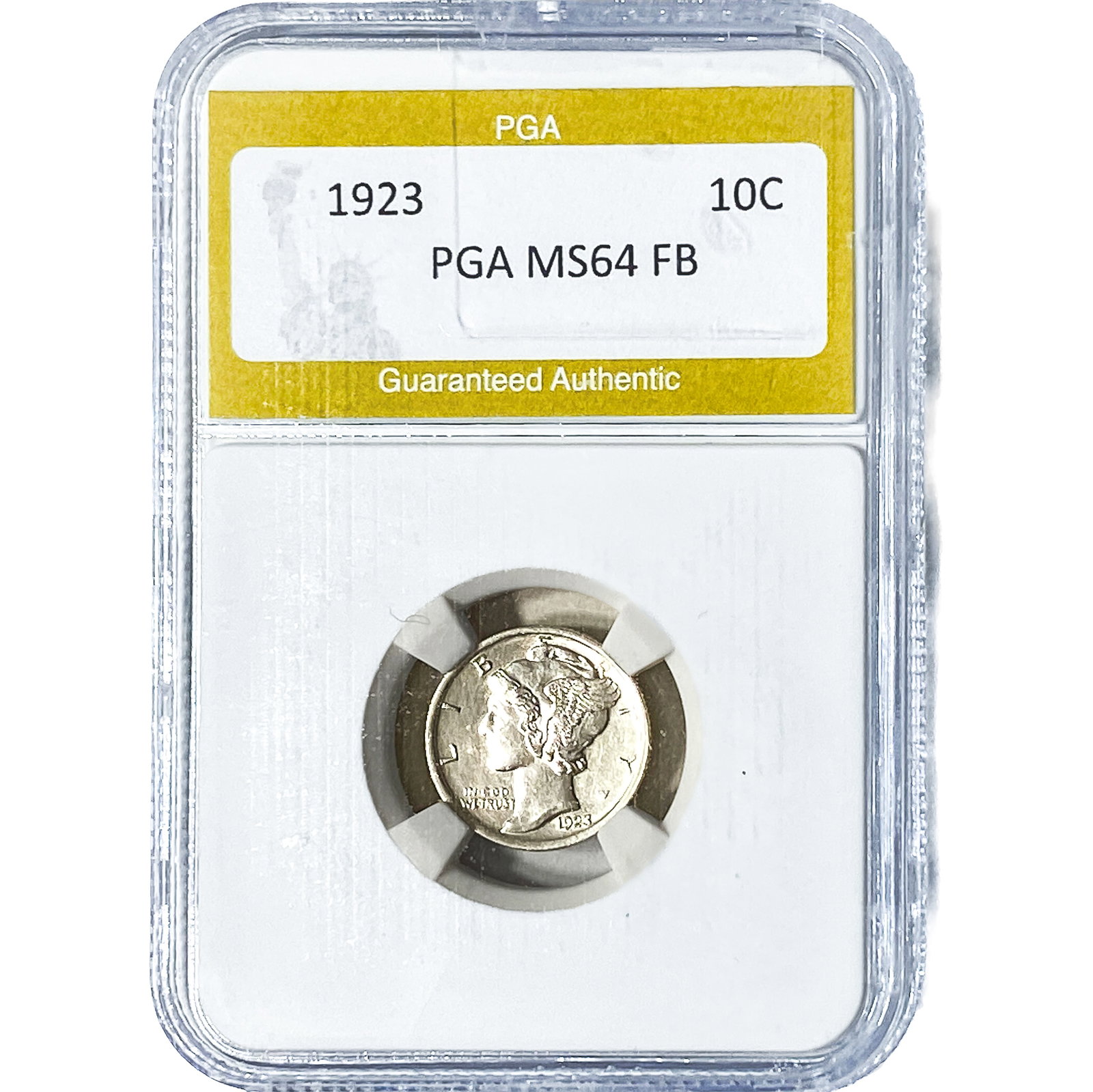 1923 Mercury Silver Dime PGA MS64FB: 1923 Mercury Silver Dime PGA MS64FB