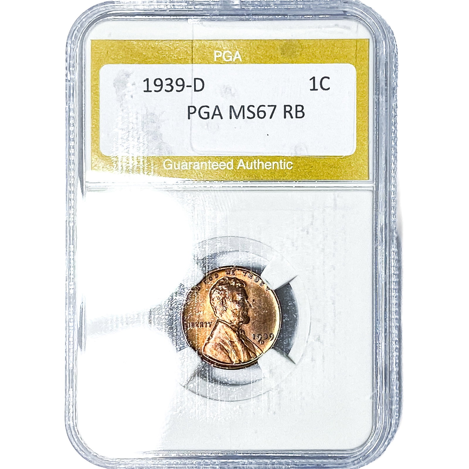1939-D Wheat Cent PGA MS67RB: 1939-D Wheat Cent PGA MS67RB