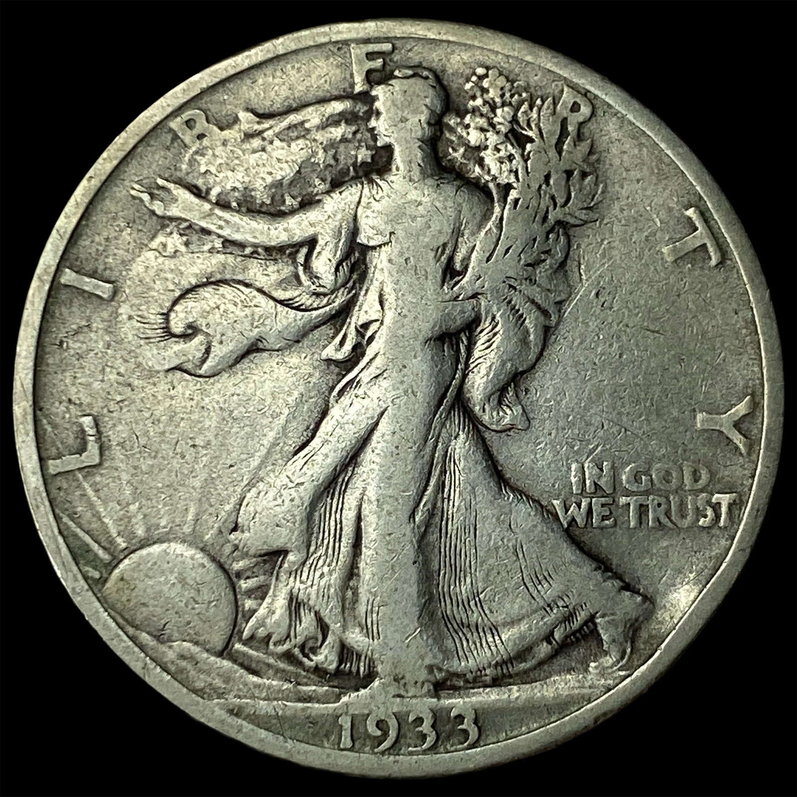 1933-S Silver Half Dollar LIGHTLY CIRCULATED (1 of 2)