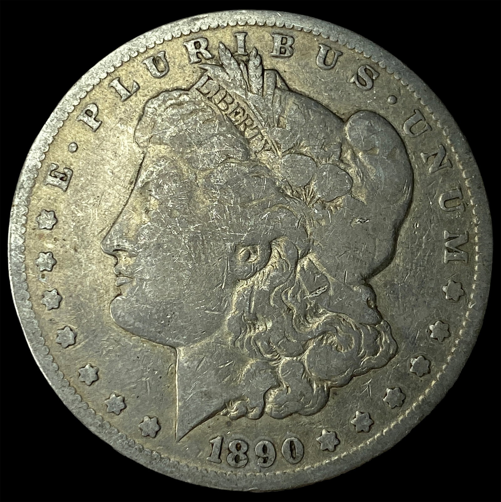 1890-CC Silver Morgan Dollar LIGHTLY CIRCULATED: 1890-CC Silver Morgan Dollar LIGHTLY CIRCULATED