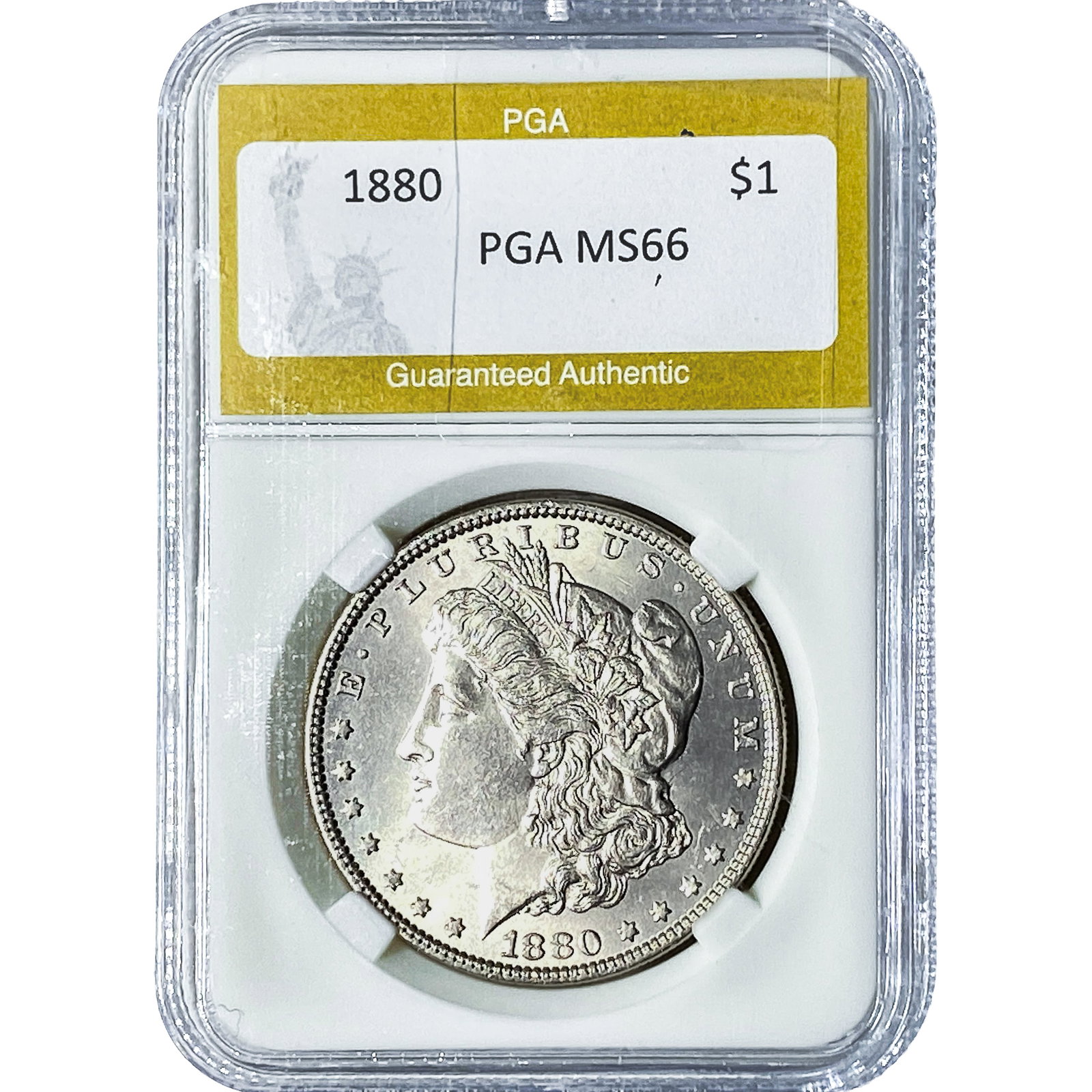 1880 Morgan Silver Dollar PGA MS66: 1880 Morgan Silver Dollar PGA MS66