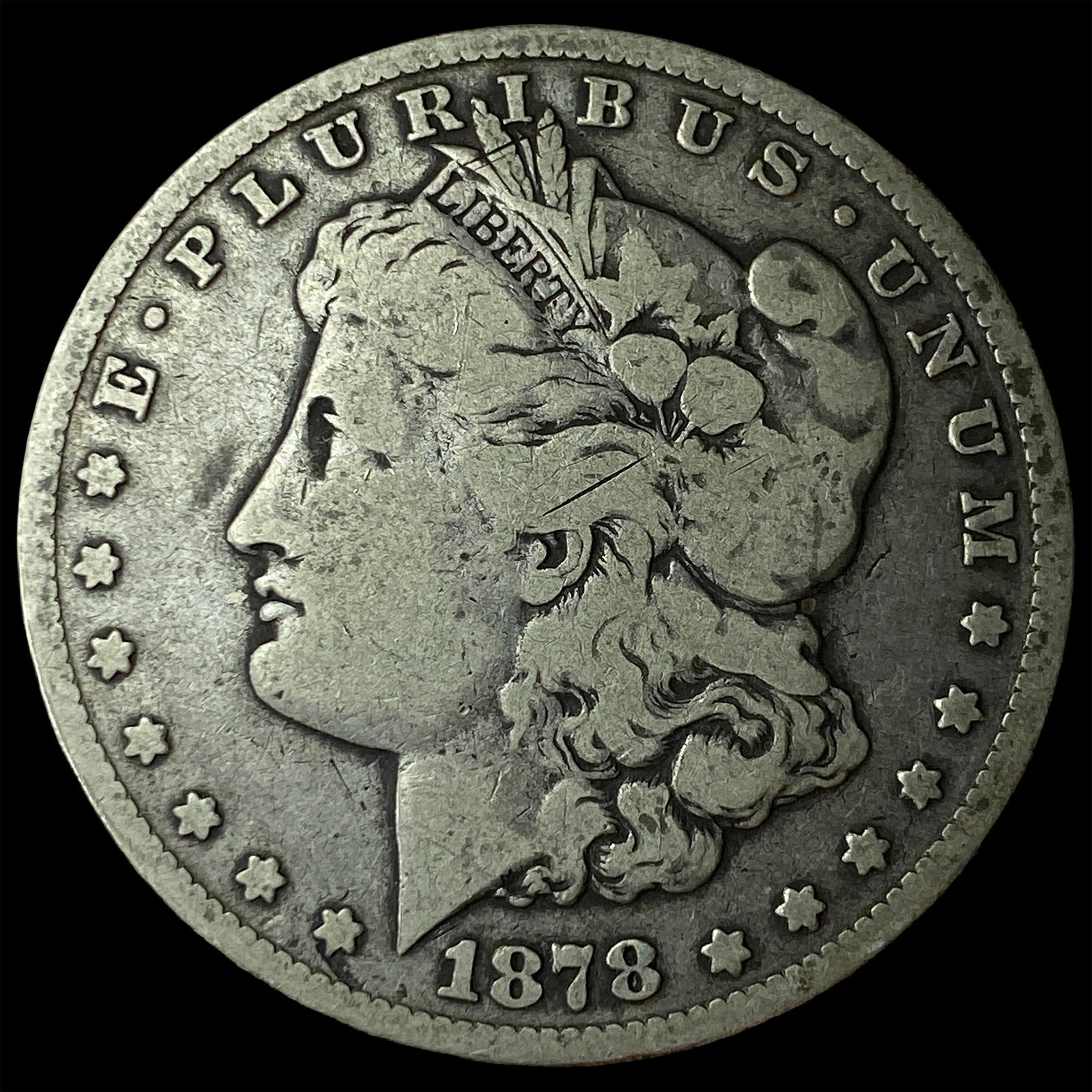 1878-CC Silver Morgan Dollar LIGHTLY CIRCULATED: 1878-CC Silver Morgan Dollar LIGHTLY CIRCULATED