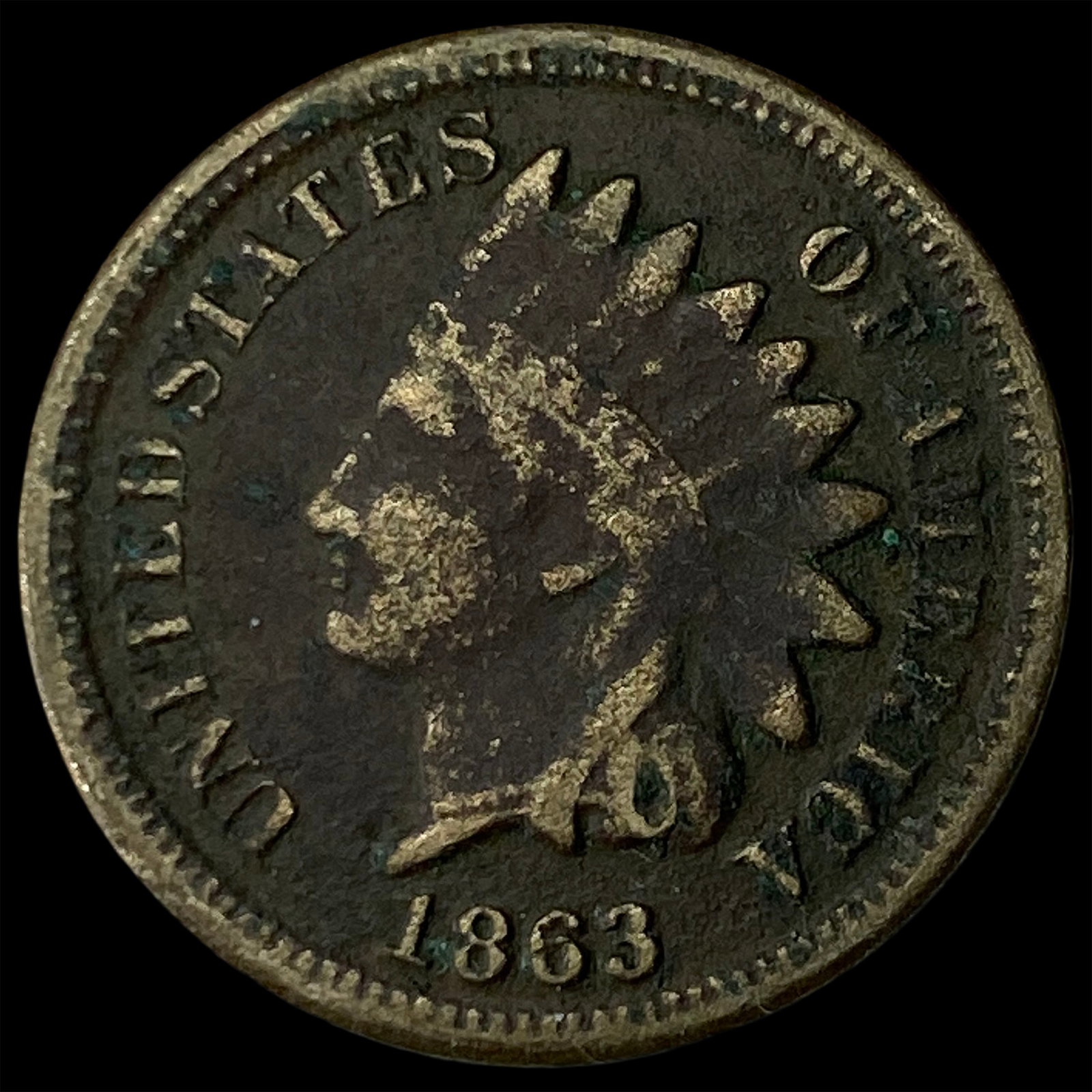1863 Indian Head Cent NEARLY UNCIRCULATED: 1863 Indian Head Cent NEARLY UNCIRCULATED
