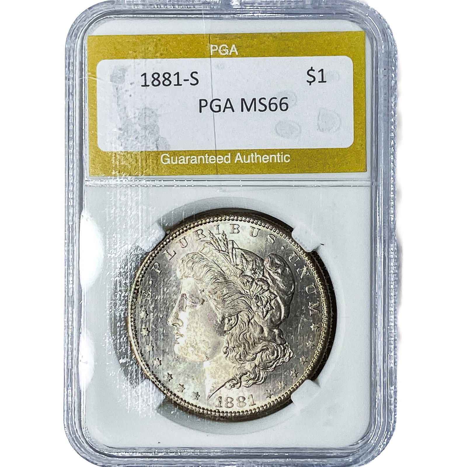 1881-S Morgan Silver Dollar PGA MS66: 1881-S Morgan Silver Dollar PGA MS66