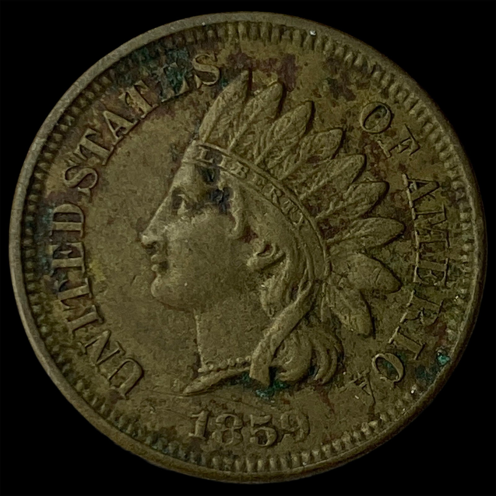 1859 Indian Head Cent CLOSELY UNCIRCULATED: 1859 Indian Head Cent CLOSELY UNCIRCULATED
