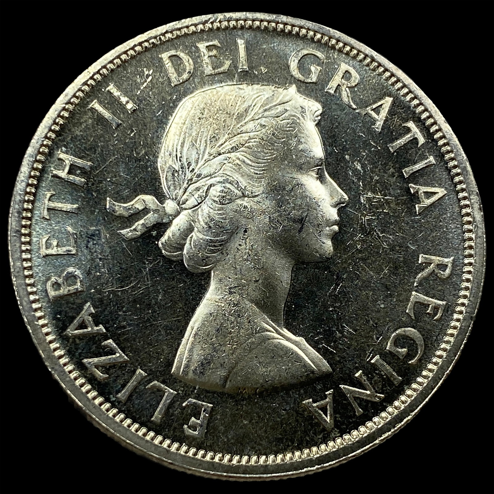 1958 Canada Silver Dollar (British Columbia) GEM BU: 1958 Canada Silver Dollar (British Columbia) GEM BU