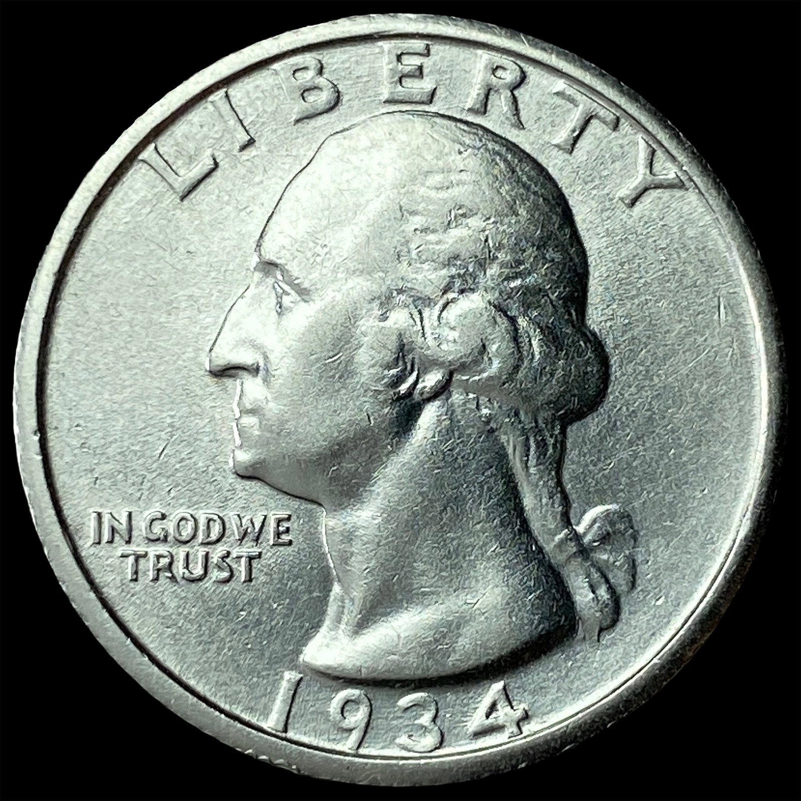 1934 Silver Washington Quarter UNCIRCULATED: 1934 Silver Washington Quarter UNCIRCULATED