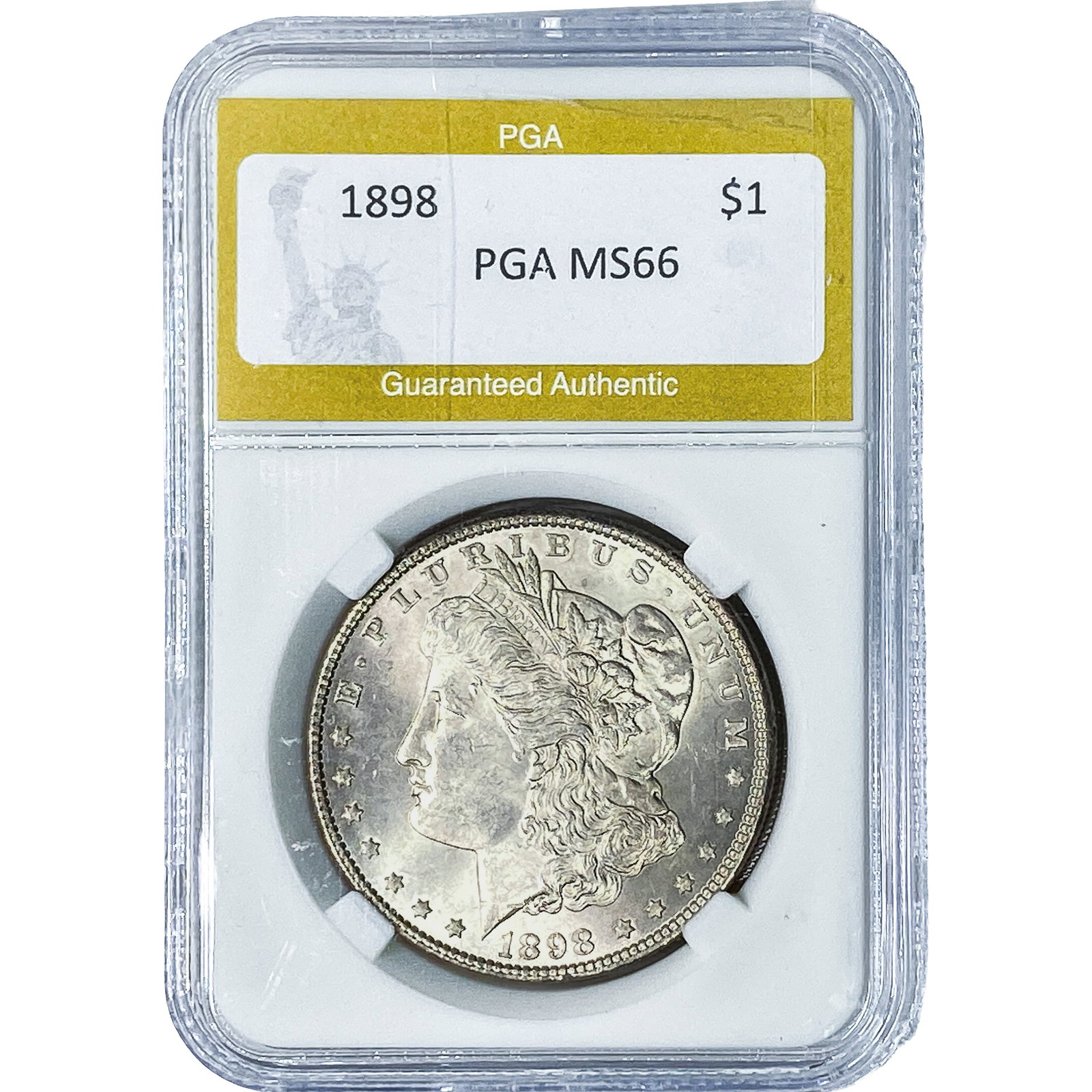 1898 Morgan Silver Dollar PGA MS66: 1898 Morgan Silver Dollar PGA MS66