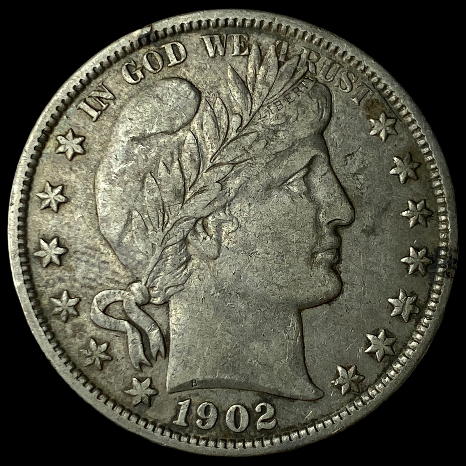 1902-O Silver Barber Half Dollar CLOSELY UNCIRCULATED: 1902-O Silver Barber Half Dollar CLOSELY UNCIRCULATED