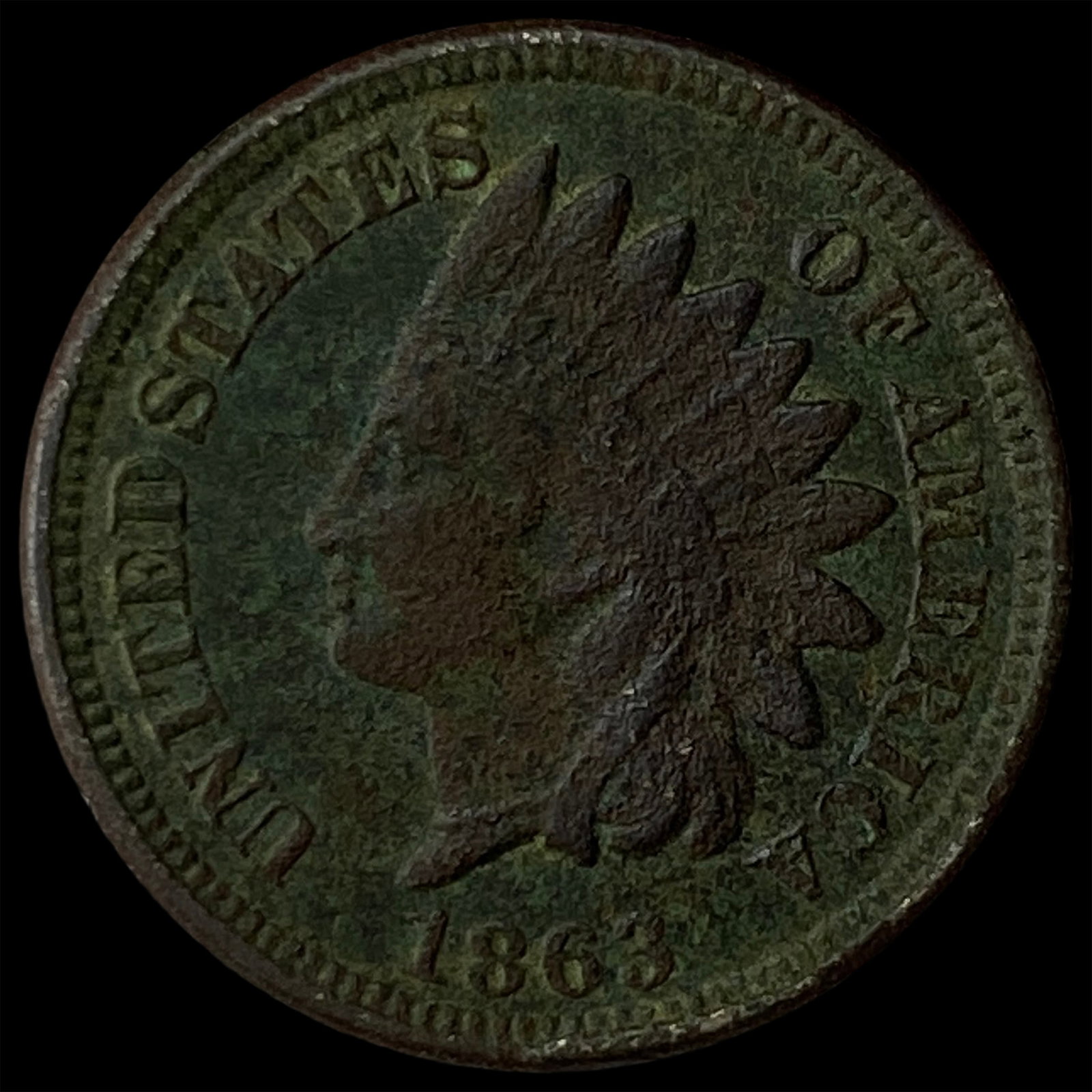 1863 Bronze Indian Head Cent NEARLY UNCIRCULATED: 1863 Bronze Indian Head Cent NEARLY UNCIRCULATED