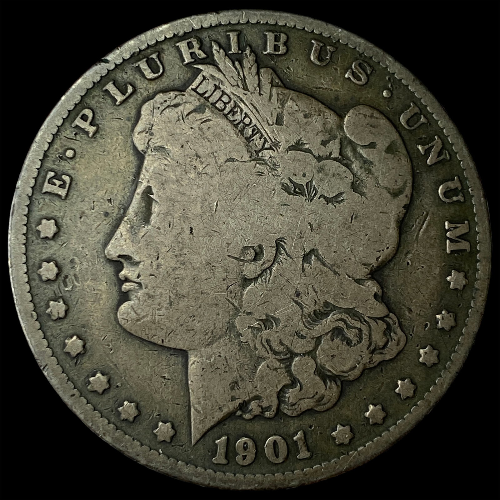 1901-S Silver Morgan Dollar LIGHTLY CIRCULATED: 1901-S Silver Morgan Dollar LIGHTLY CIRCULATED