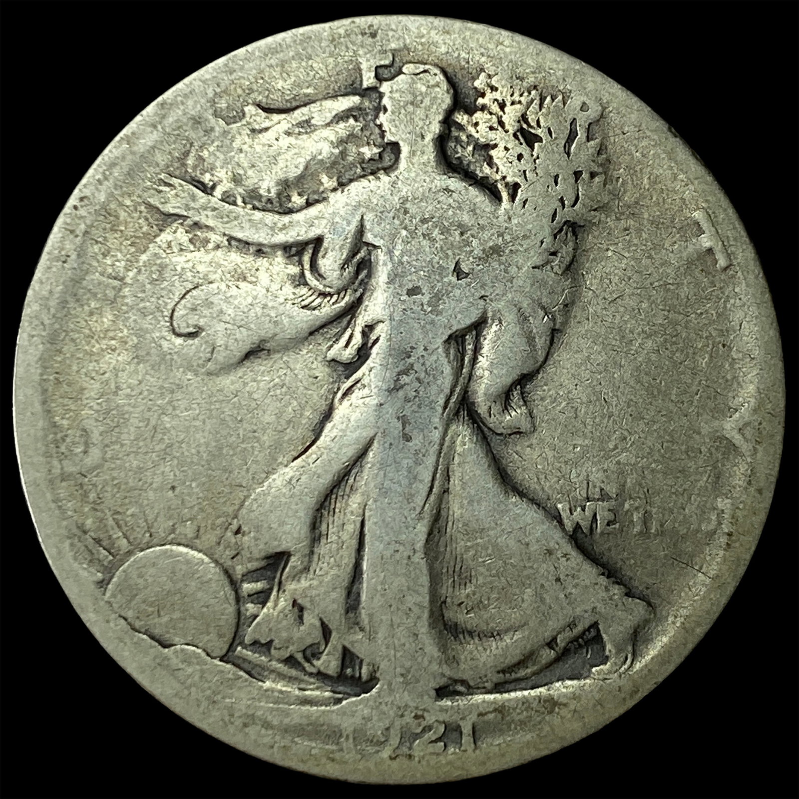 1921-S Silver Walking Liberty Half Dollar UNCIRCULATED: 1921-S Silver Walking Liberty Half Dollar UNCIRCULATED