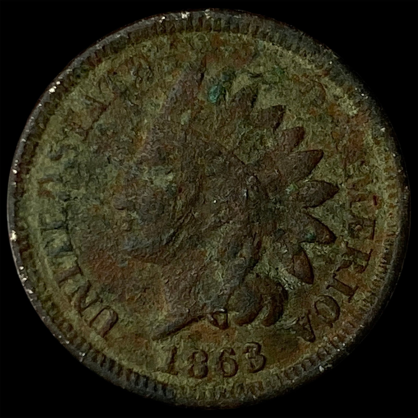 1863 Bronze Indian Head Cent NEARLY UNCIRCULATED: 1863 Bronze Indian Head Cent NEARLY UNCIRCULATED