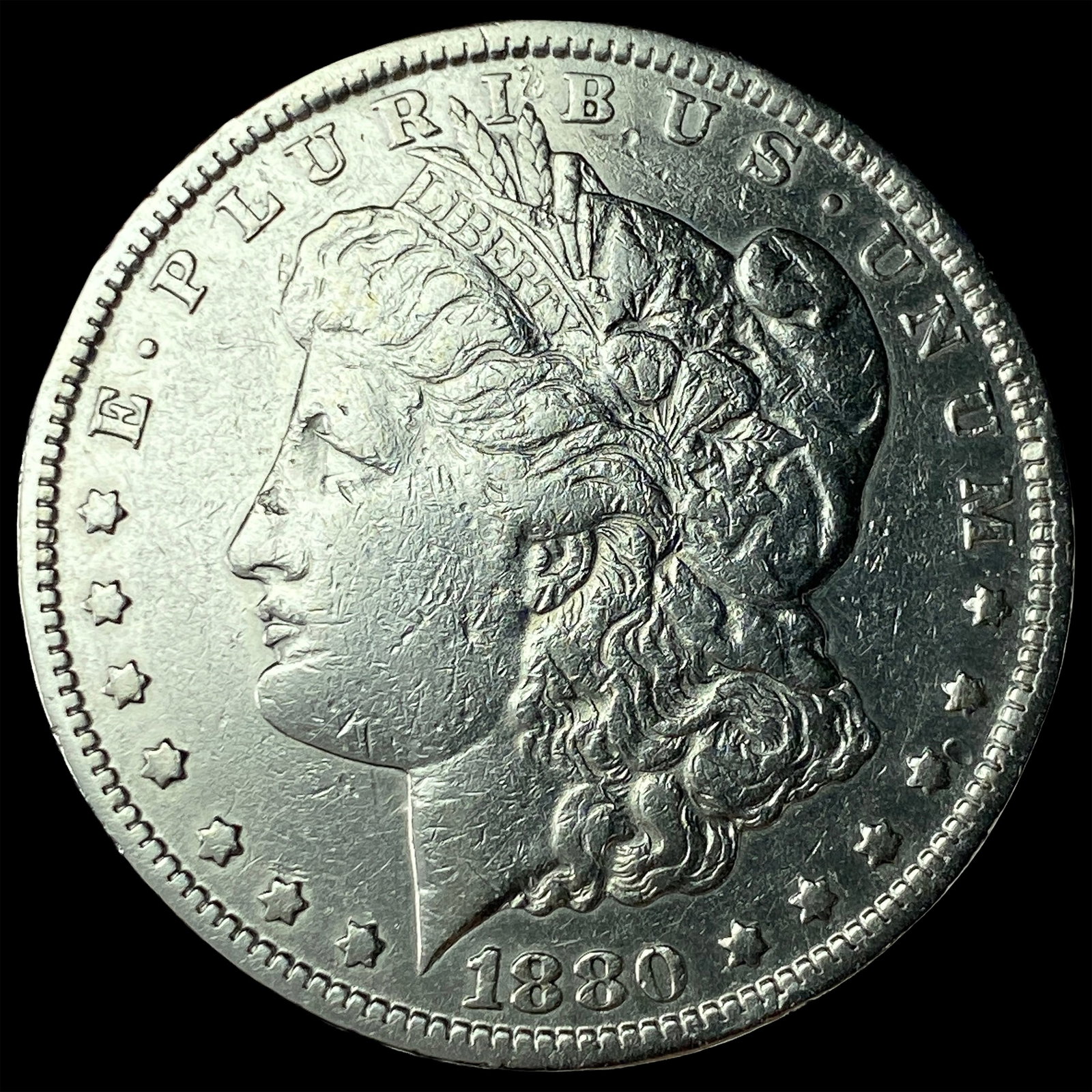 1880 Morgan Silver Dollar NEARLY UNCIRCULATED: 1880 Morgan Silver Dollar NEARLY UNCIRCULATED