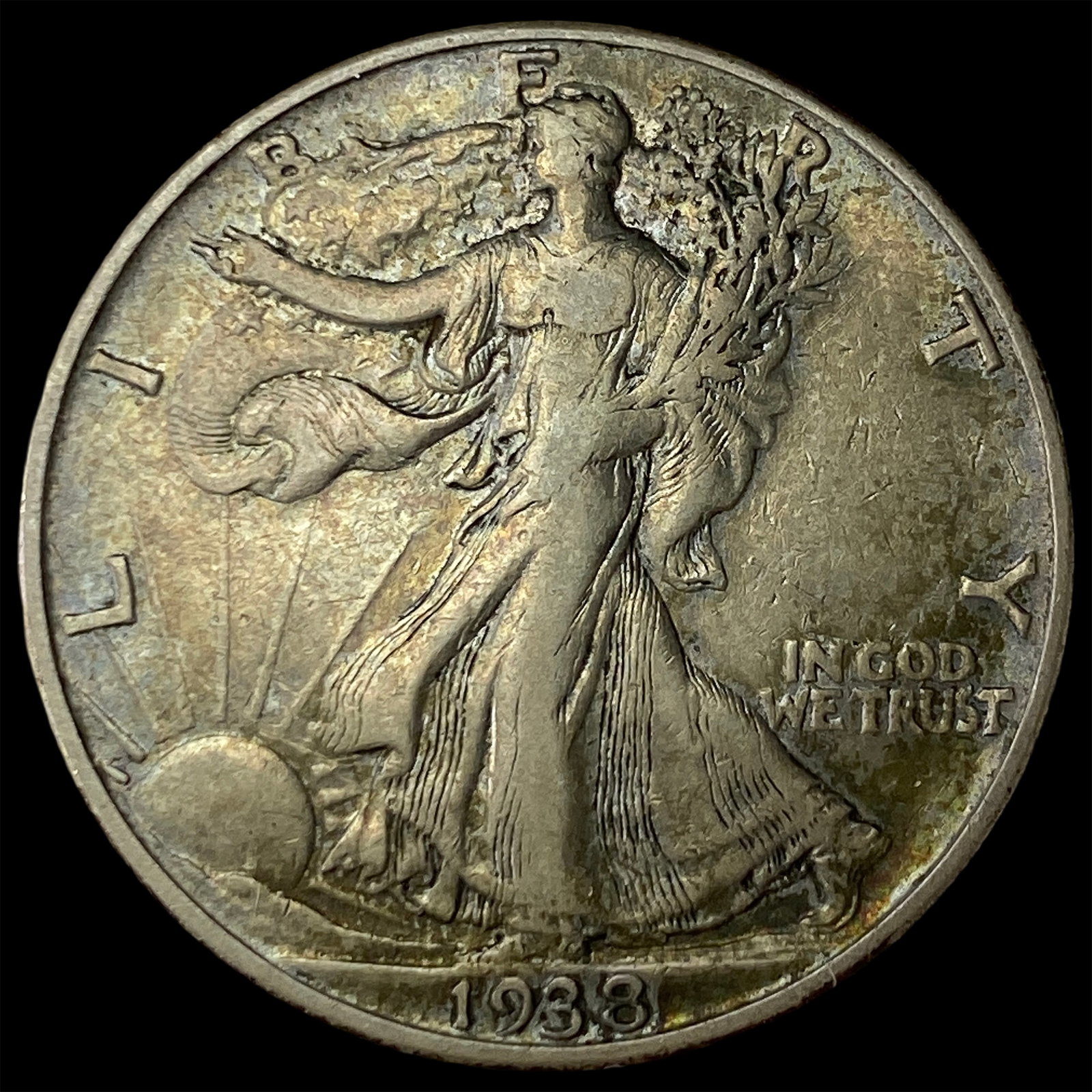 1938-D Silver Half Dollar CLOSELY UNCIRCULATED: 1938-D Silver Half Dollar CLOSELY UNCIRCULATED