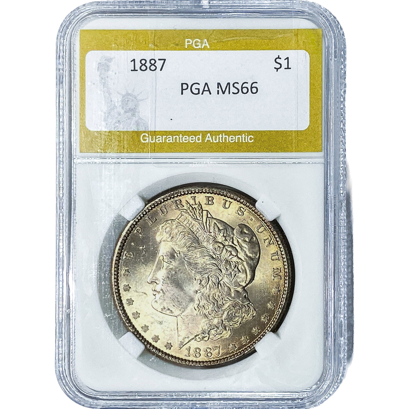 1887 Morgan Silver Dollar PGA MS66: 1887 Morgan Silver Dollar PGA MS66