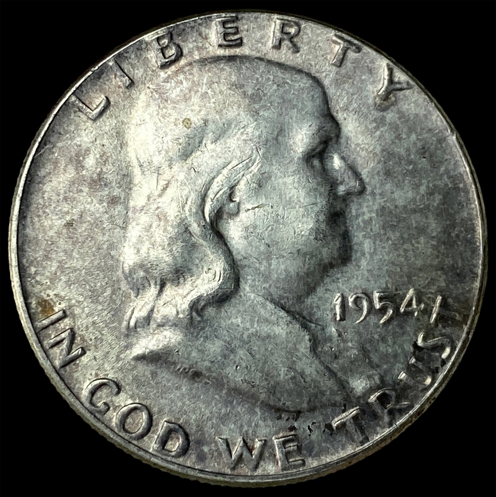 1954-S Silver Half Dollar Franklin CHOICE BU: 1954-S Silver Half Dollar Franklin CHOICE BU