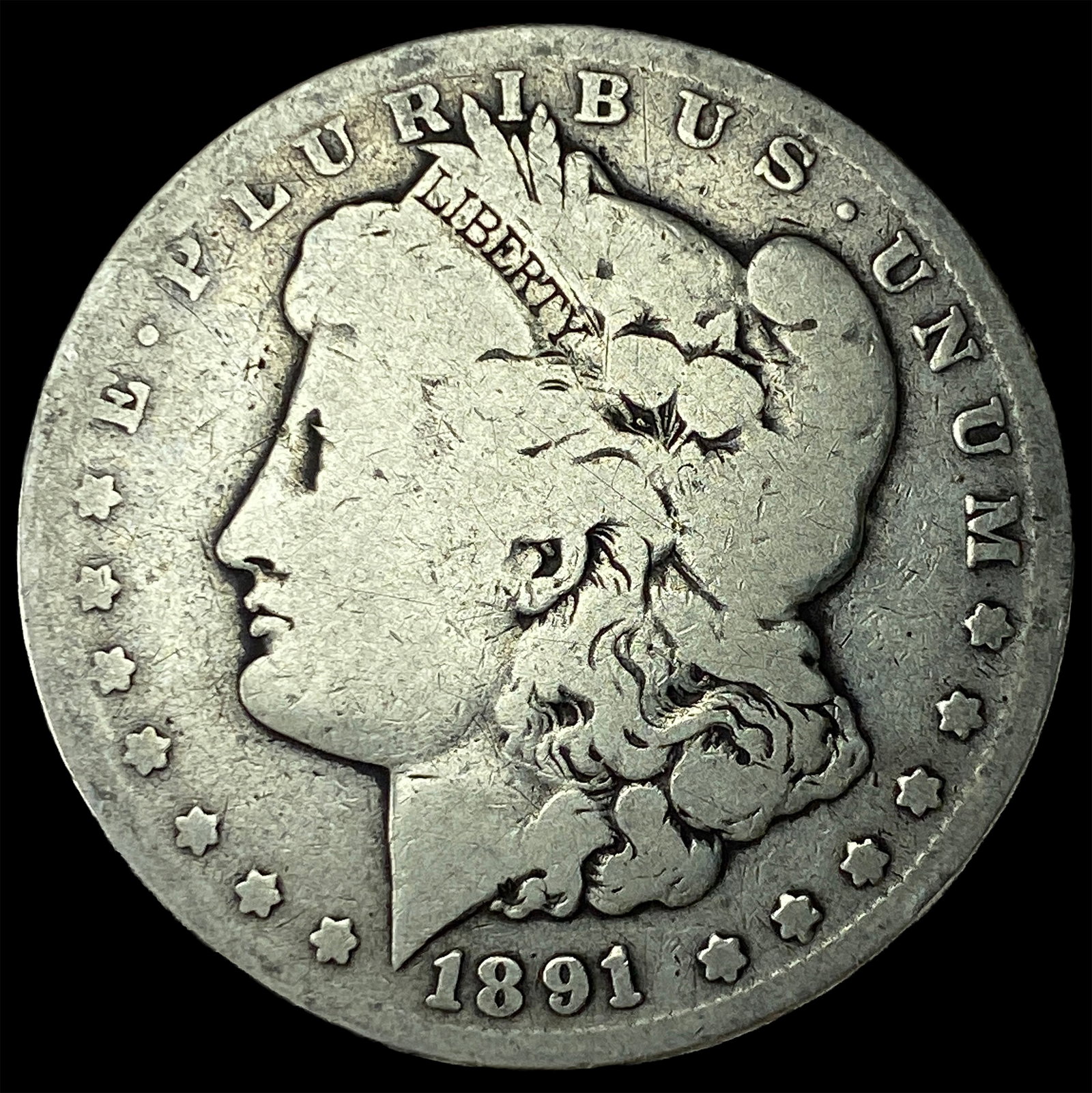 1891-CC Silver Morgan Dollar NICELY CIRCULATED: 1891-CC Silver Morgan Dollar NICELY CIRCULATED