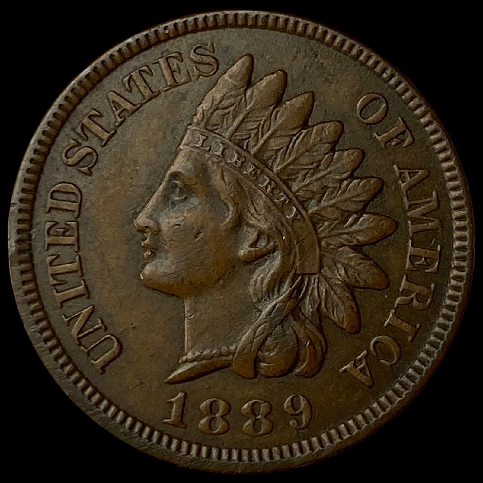 1889 Indian Head Cent CHOICE AU: 1889 Indian Head Cent CHOICE AU