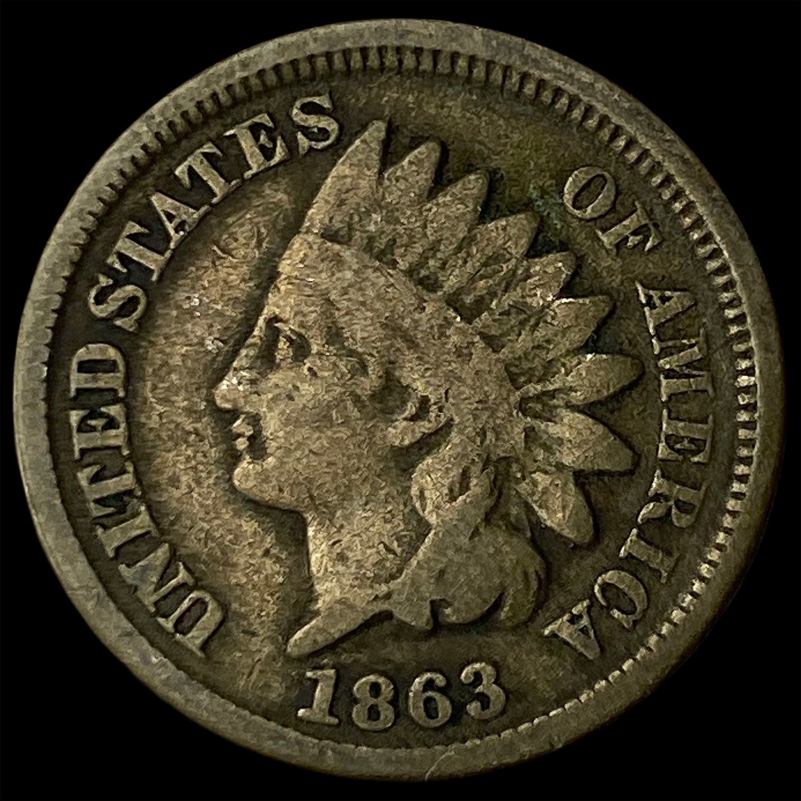 1863 Indian Head Cent NEARLY UNCIRCULATED: 1863 Indian Head Cent NEARLY UNCIRCULATED
