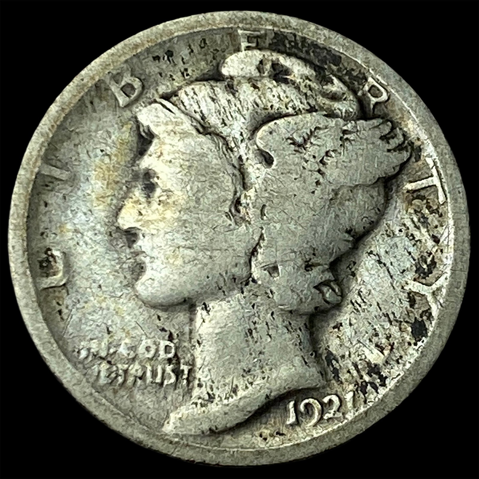1921 Mercury Dime LIGHTLY CIRCULATED: 1921 Mercury Dime LIGHTLY CIRCULATED