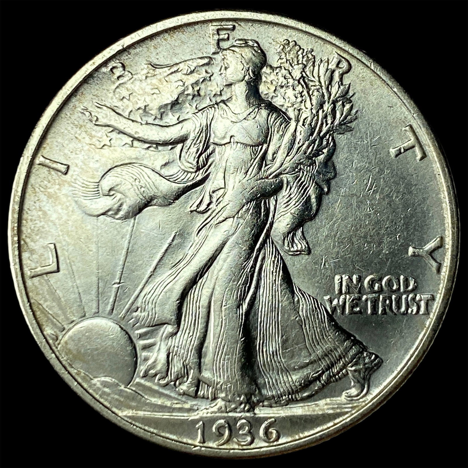 1936-D Silver Half Dollar Walking Liberty CHOICE BU: 1936-D Silver Half Dollar Walking Liberty CHOICE BU