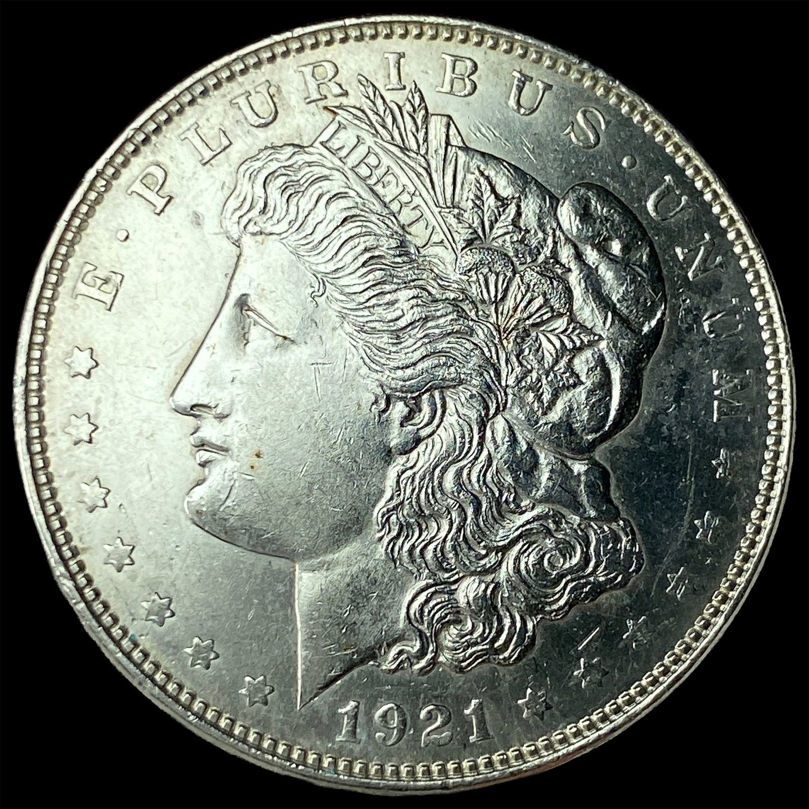 1921 Silver Morgan Dollar GEM BU: 1921 Silver Morgan Dollar GEM BU