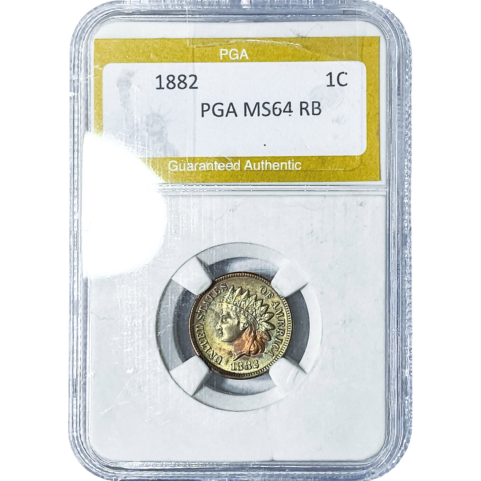 1882 Indian Head Cent PGA MS64RB: 1882 Indian Head Cent PGA MS64RB
