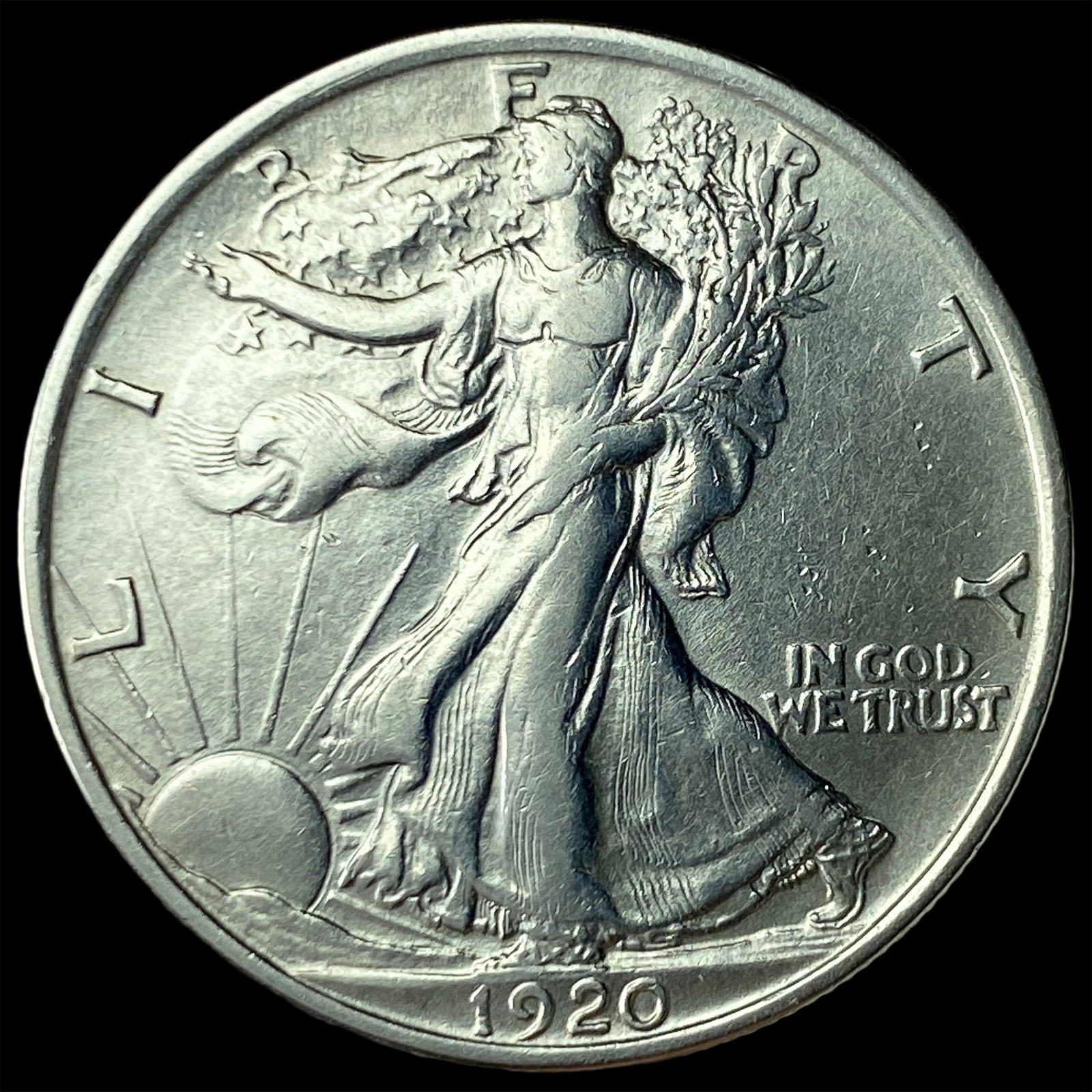 1920-S Silver Walking Liberty Half Dollar UNCIRCULATED: 1920-S Silver Walking Liberty Half Dollar UNCIRCULATED