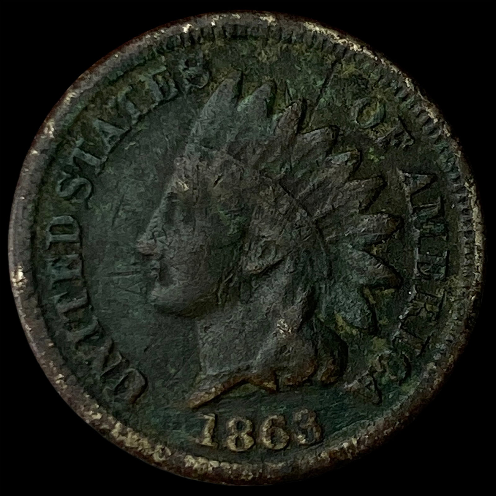 1863 Bronze Indian Head Cent NEARLY UNCIRCULATED: 1863 Bronze Indian Head Cent NEARLY UNCIRCULATED