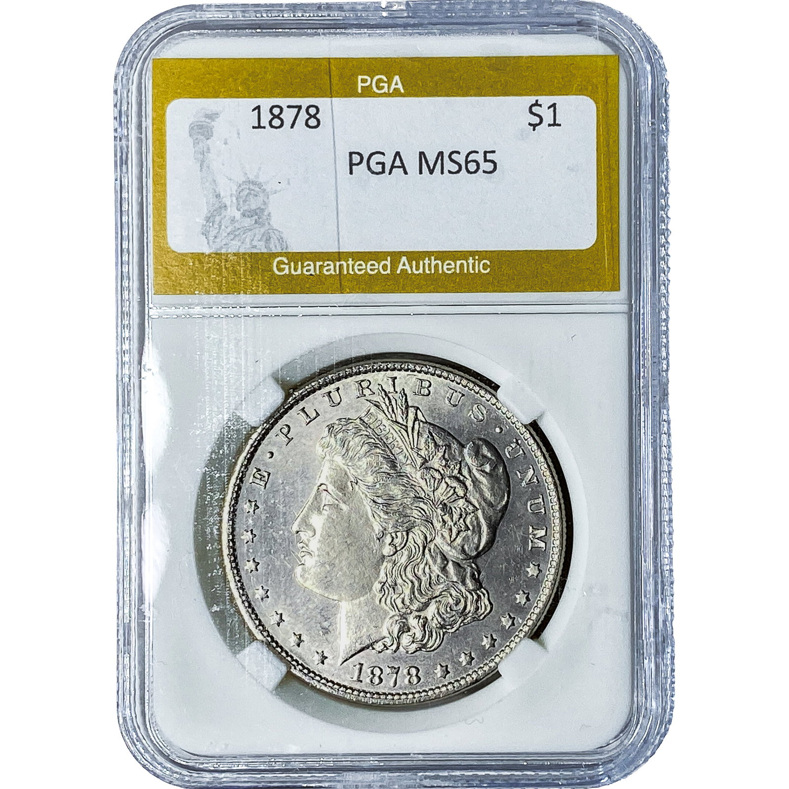 1878 Morgan Silver Dollar PGA MS65: 1878 Morgan Silver Dollar PGA MS65