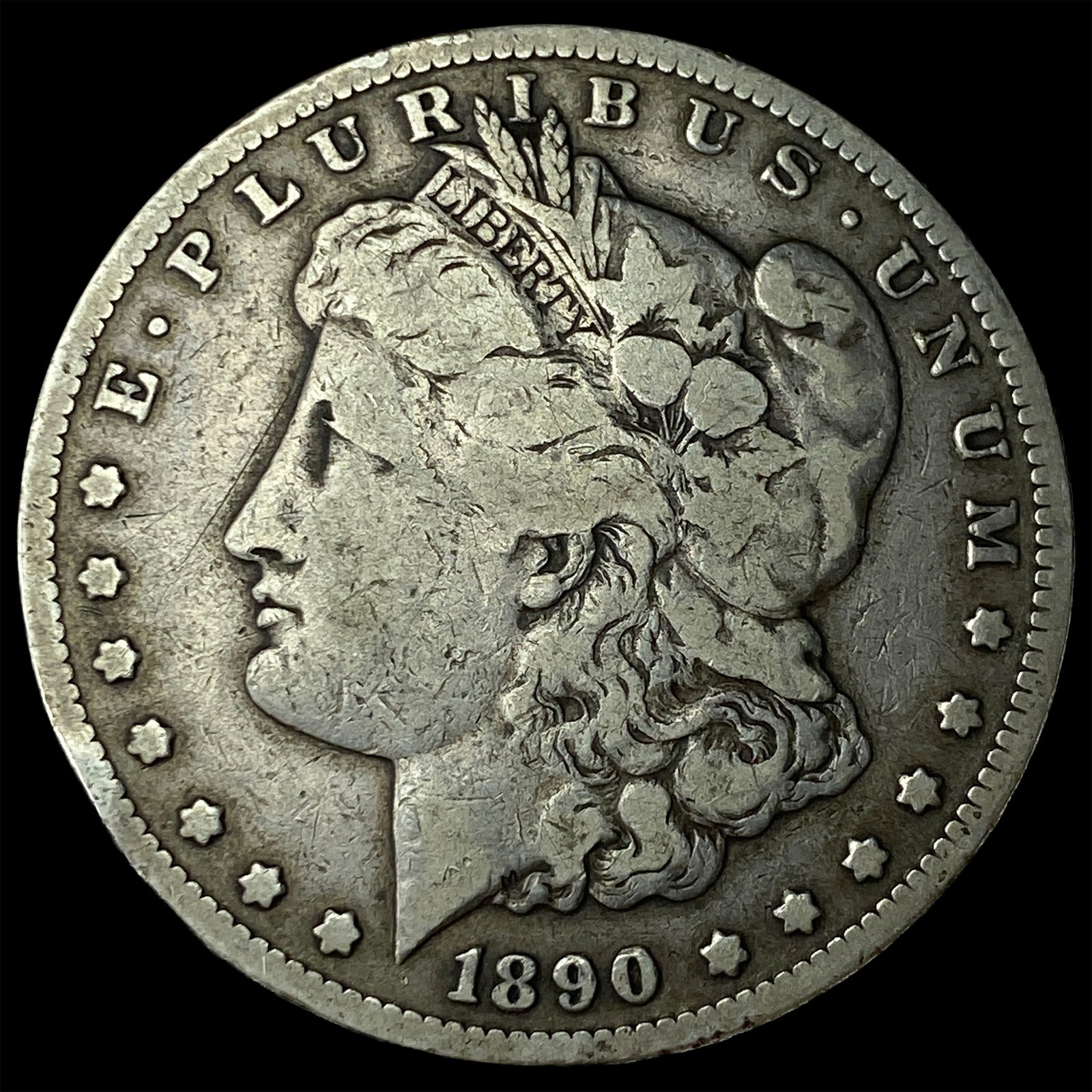 1890-CC Silver Morgan Dollar LIGHTLY CIRCULATED: 1890-CC Silver Morgan Dollar LIGHTLY CIRCULATED