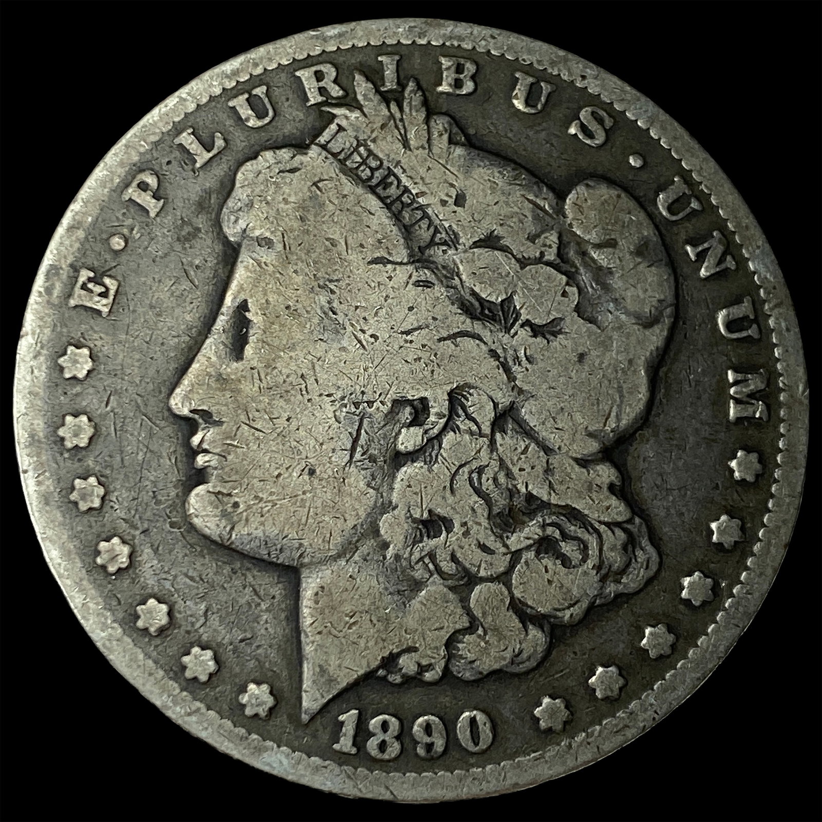 1890 Silver Morgan Dollar LIGHTLY CIRCULATED: 1890 Silver Morgan Dollar LIGHTLY CIRCULATED