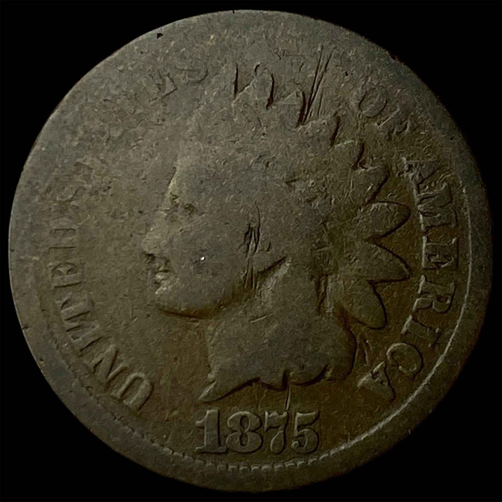 1875 Indian Head Cent LIGHTLY CIRCULATED: 1875 Indian Head Cent LIGHTLY CIRCULATED