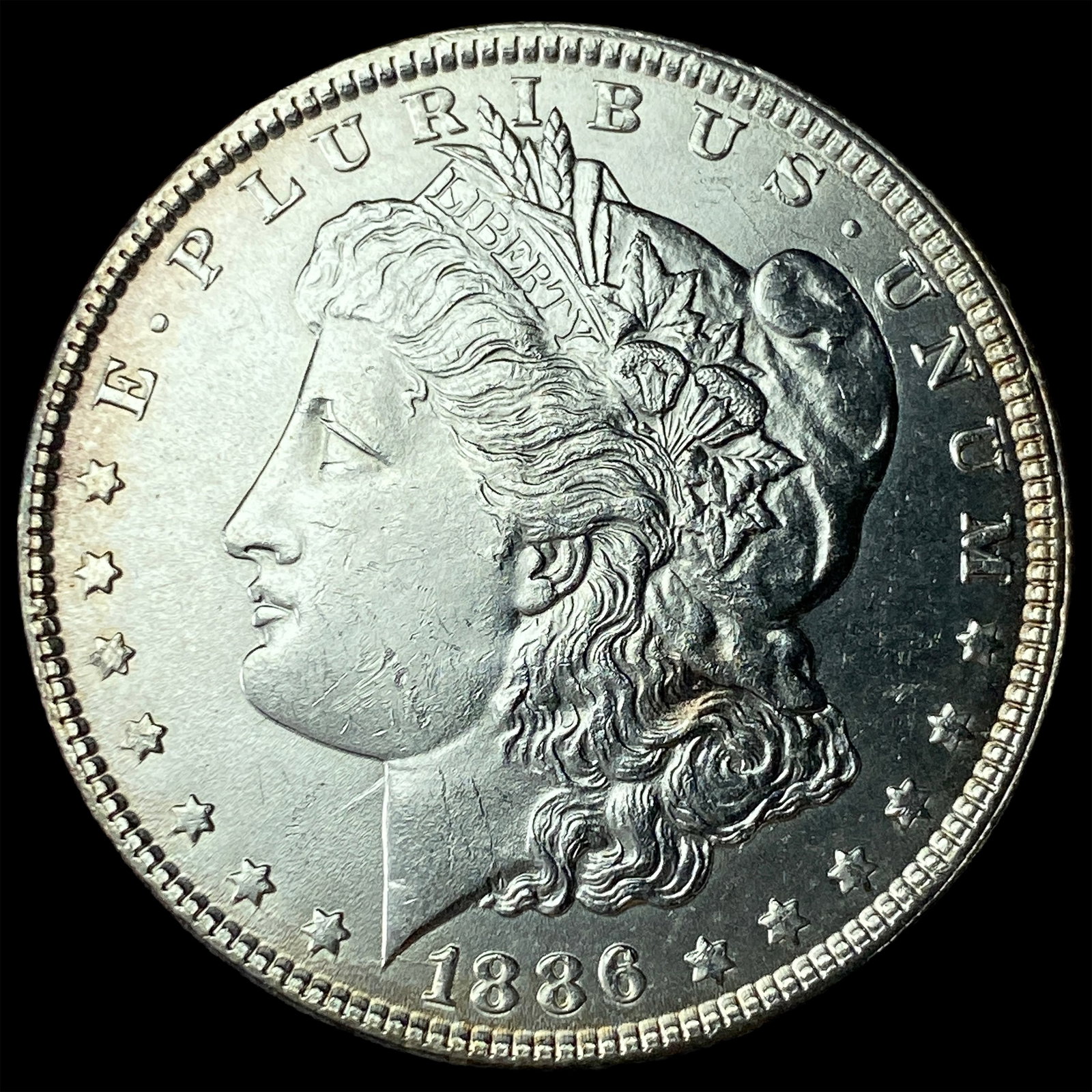 1886 Silver Morgan Dollar GEM BU: 1886 Silver Morgan Dollar GEM BU