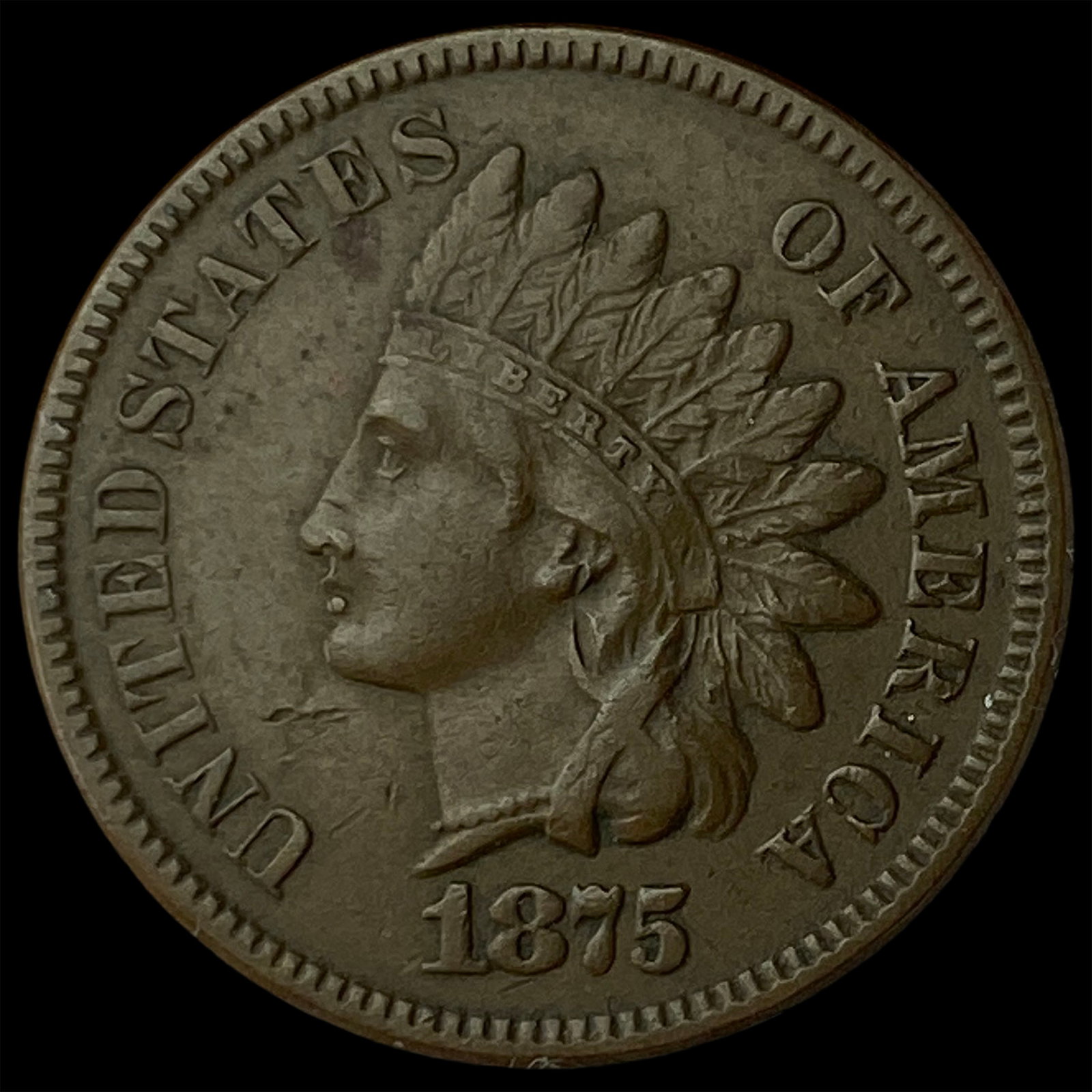 1875 Indian Head Cent CLOSELY UNCIRCULATED: 1875 Indian Head Cent CLOSELY UNCIRCULATED