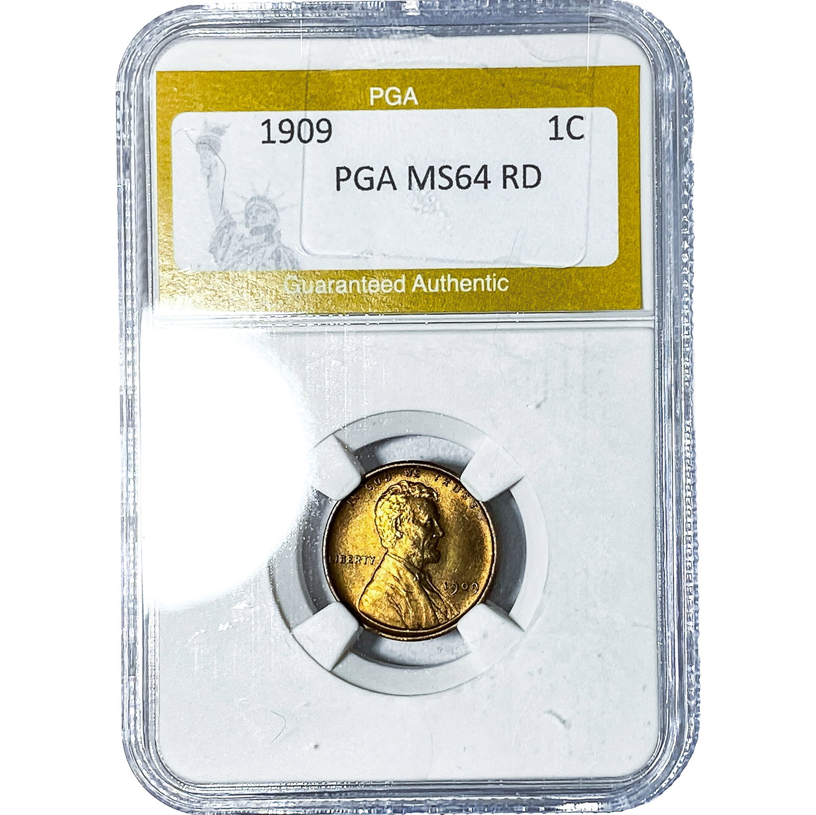 1909 Wheat Cent PGA MS64RD: 1909 Wheat Cent PGA MS64RD