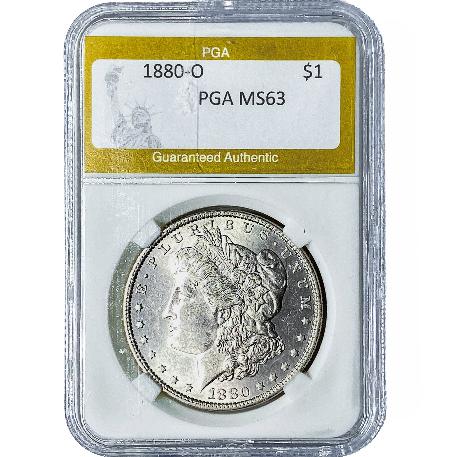 1880-O Morgan Silver Dollar PGA MS63: 1880-O Morgan Silver Dollar PGA MS63