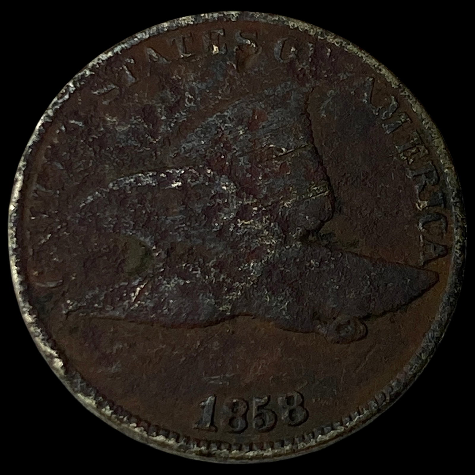 1858 Copper-Nickel Flying Eagle Cent LIGHTLY CIRCULATED: 1858 Copper-Nickel Flying Eagle Cent LIGHTLY CIRCULATED