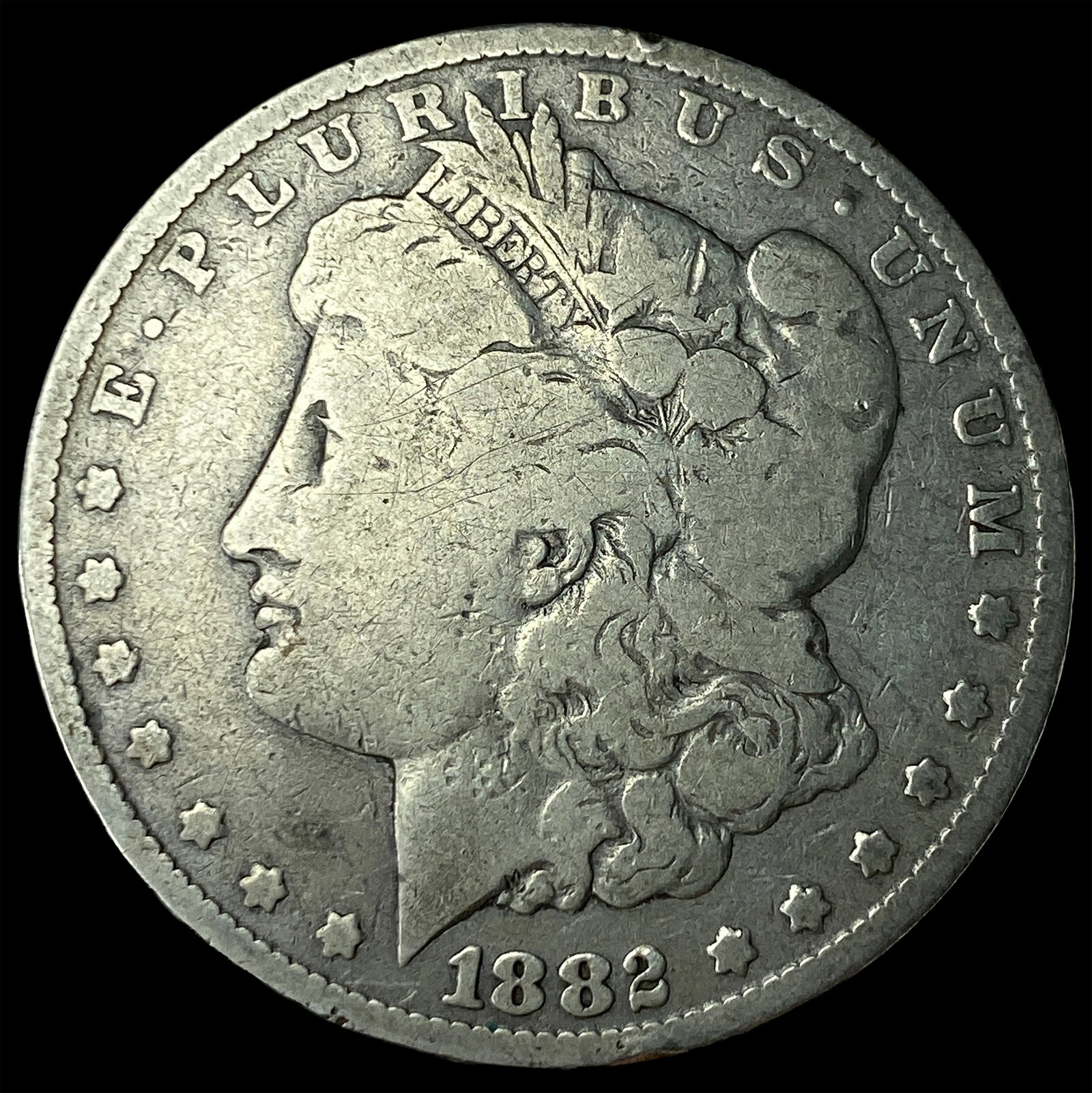 1882-CC Silver Morgan Dollar LIGHTLY CIRCULATED: 1882-CC Silver Morgan Dollar LIGHTLY CIRCULATED