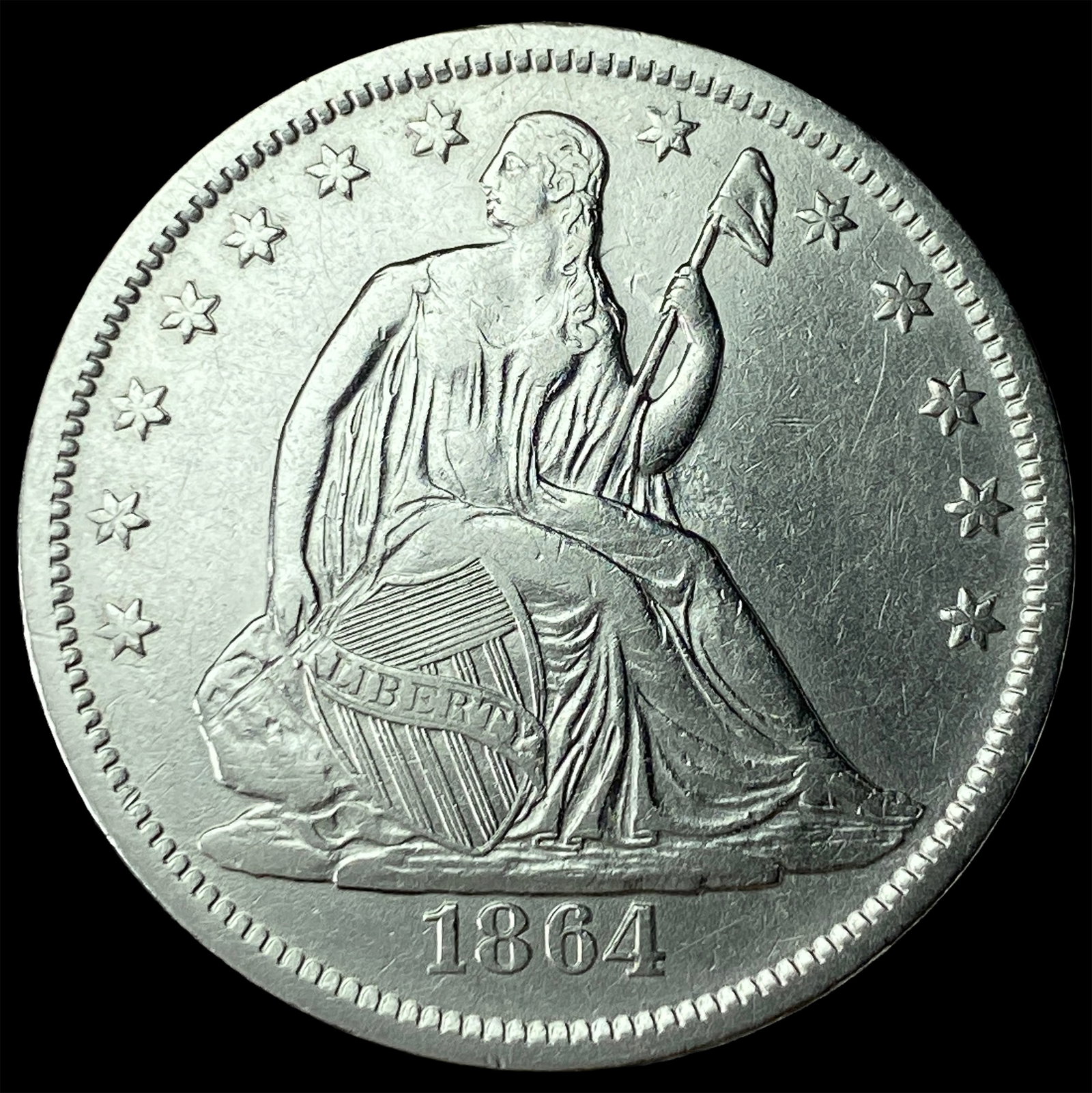 1864-S Silver Half Dollar UNCIRCULATED (1 of 2)