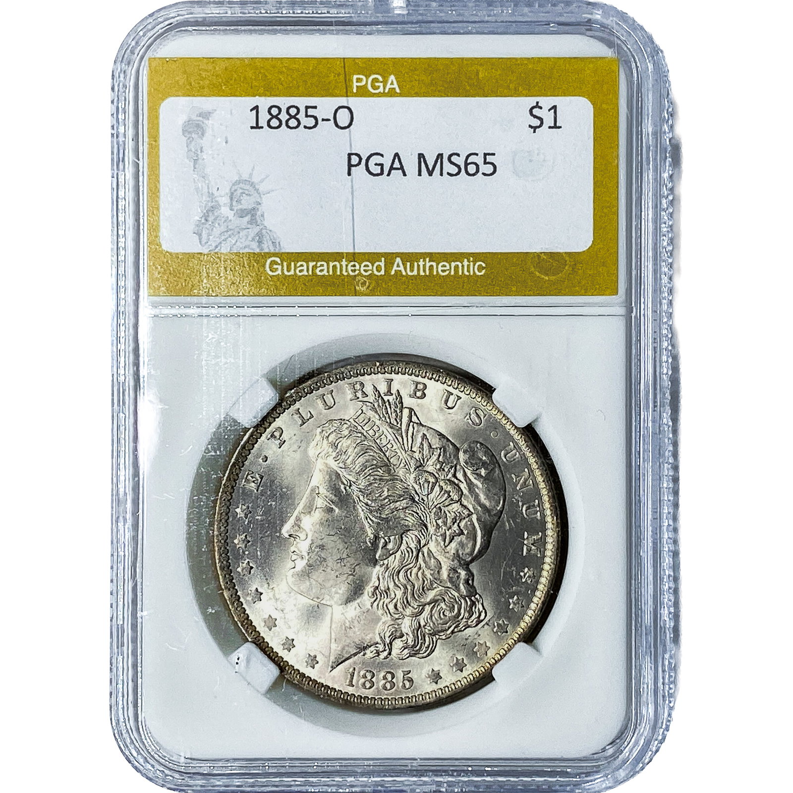 1885-O Morgan Silver Dollar PGA MS65: 1885-O Morgan Silver Dollar PGA MS65