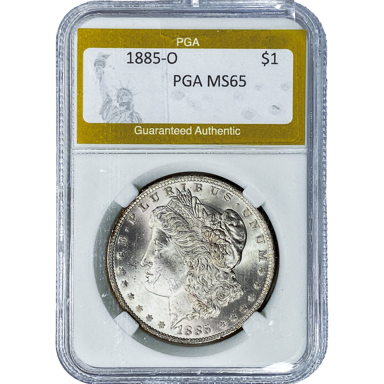 1885-O Morgan Silver Dollar PGA MS65: 1885-O Morgan Silver Dollar PGA MS65