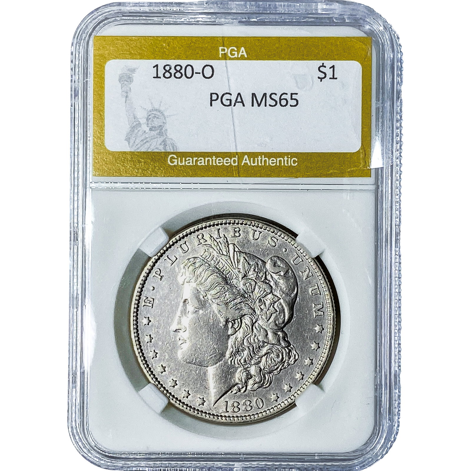 1880-O Morgan Silver Dollar PGA MS65: 1880-O Morgan Silver Dollar PGA MS65