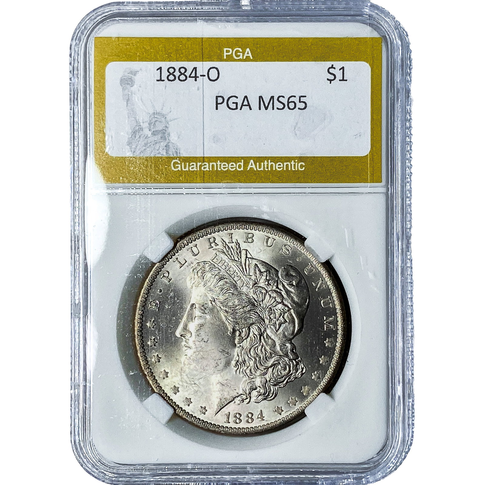 1884-O Morgan Silver Dollar PGA MS65: 1884-O Morgan Silver Dollar PGA MS65