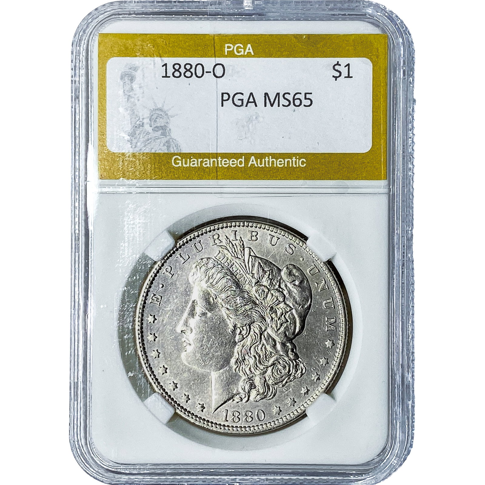 1880-O Morgan Silver Dollar PGA MS65: 1880-O Morgan Silver Dollar PGA MS65