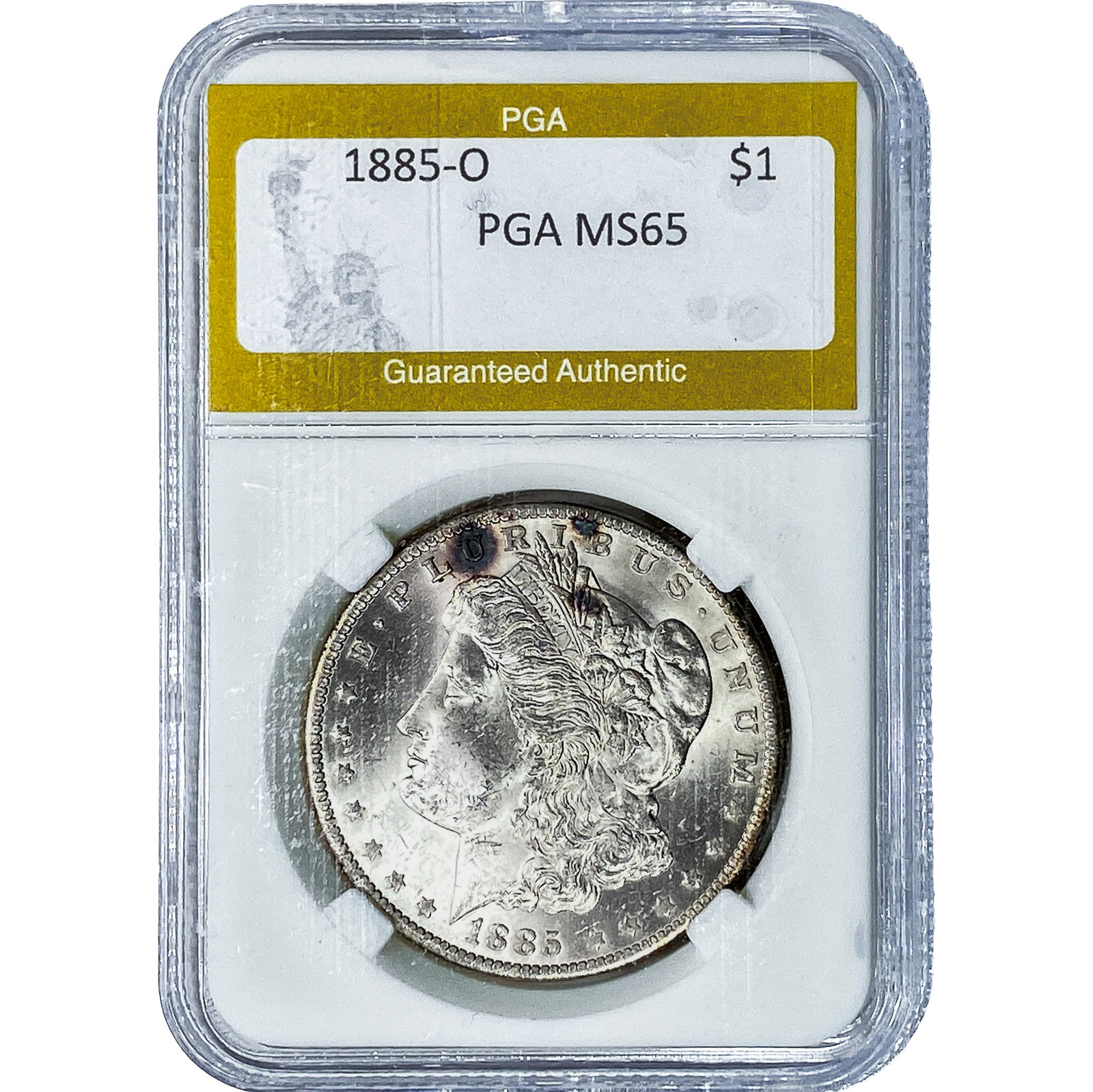 1885-O Morgan Silver Dollar PGA MS65: 1885-O Morgan Silver Dollar PGA MS65
