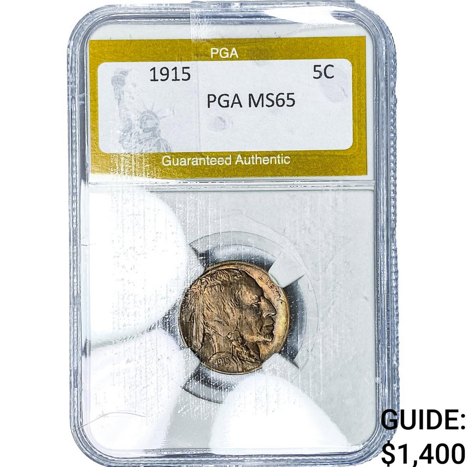 1915 Buffalo Nickel PGA MS65: 1915 Buffalo Nickel PGA MS65