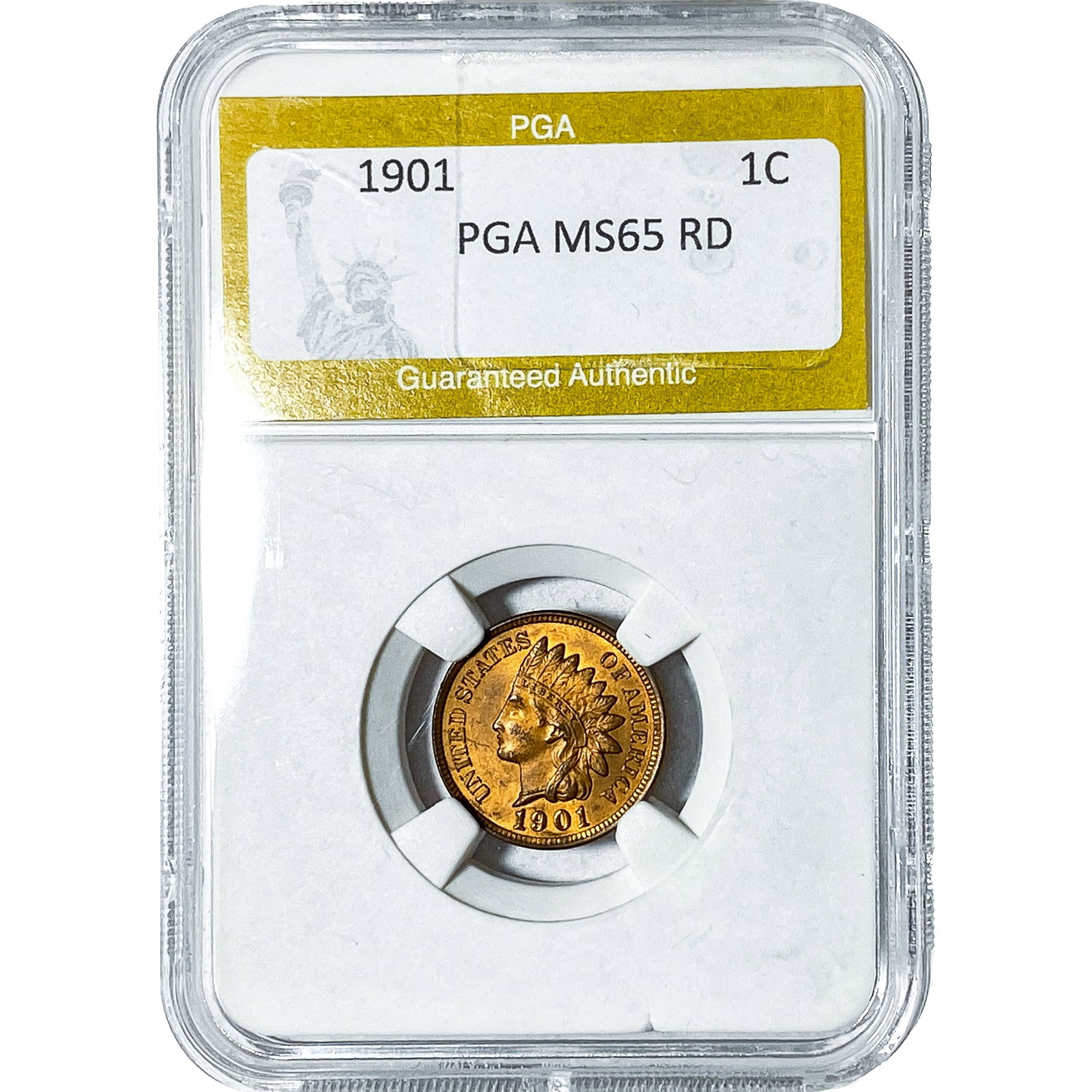 1901 Indian Head Cent PGA MS65RD: 1901 Indian Head Cent PGA MS65RD