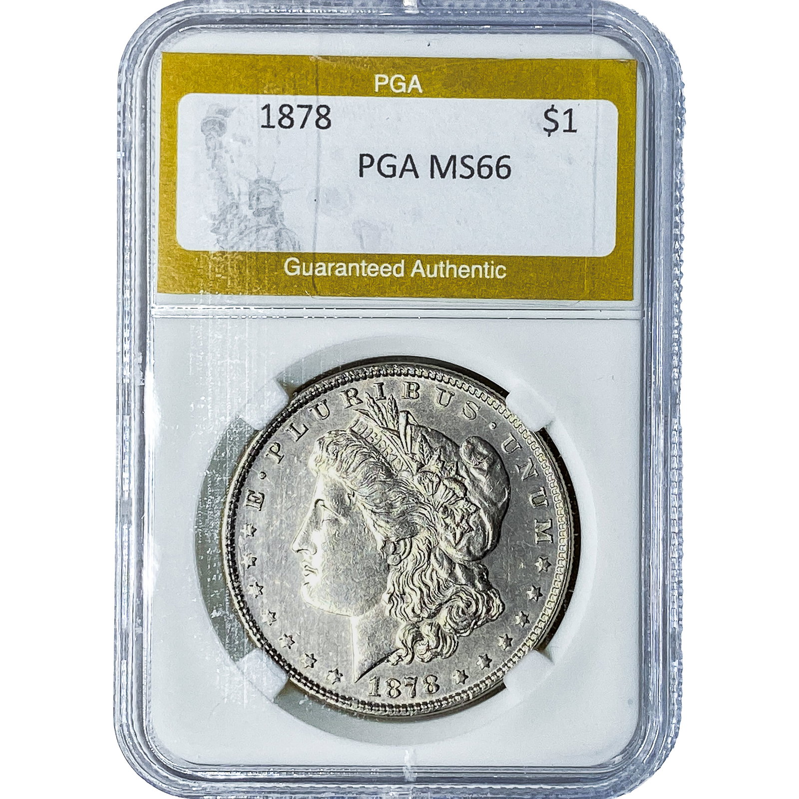 1878 Morgan Silver Dollar PGA MS66: 1878 Morgan Silver Dollar PGA MS66